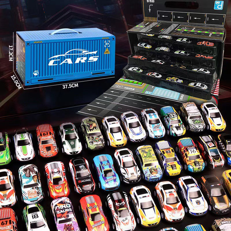 🎅Weihnachtsaktion 50% RABATT🎁48 Mini-Rückziehautos mit eingebautem Garagenset