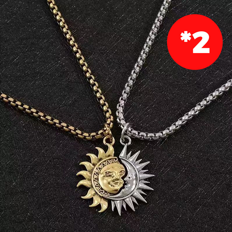 đ 50 % Rabatt! đ Sonne-Mond-Anhänger-Set â Symbolträchtiger Schmuck mit asymmetrischem Design, das perfekte Geschenk fĂźr Partner oder Freunde â¨