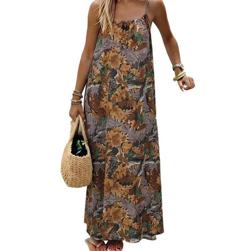Sommerliches, rückenfreies Maxikleid mit Spaghettiträgern für Damen