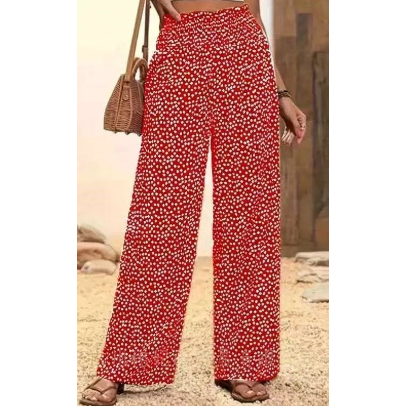 👖⏰ 50% RABATT nur für kurze Zeit! Damen-Hose mit gerafftem Hohem Bund & Weitem Bein – Leicht, vielseitig & eleganter Oversize-Style 🌿