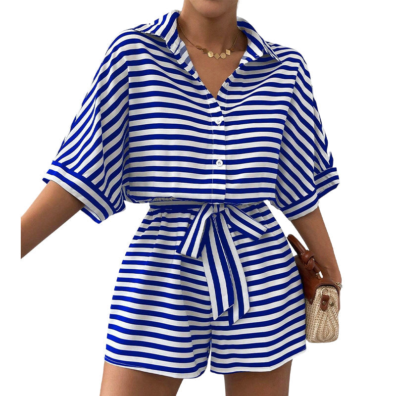 Chic Striped 2-Piece Summer Set