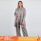 Elegantes 3-teiliges Set aus Longline-Cardigan, Top und Hose