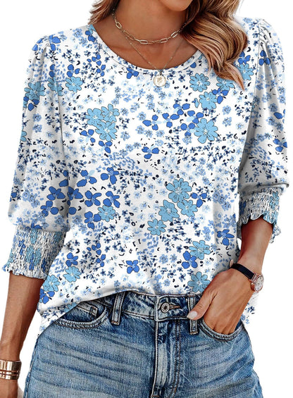🔥 50% OFF | Women's 3/4 Sleeve Puff T-Shirt – Wrinkle-Resistant, Fresh All Day | Recommended by 3000+ Customers