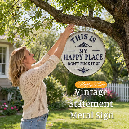 Vintage-Metallschild "Happy Place"