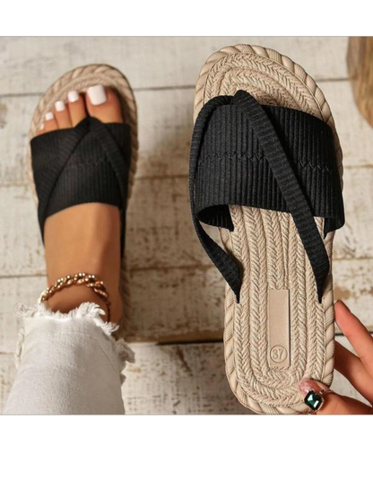 58 % Rabatt! 👡 Modische Zehentrenner | Leicht & flexibel + Gepolsterte Einlegesohle – Must-have für Strandurlaub & Pool 🌊☀️