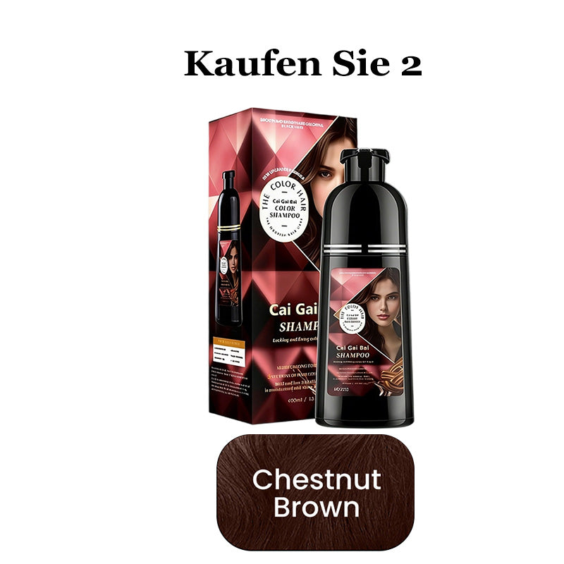 🍎 JETZT 50 % RABATT!✨3-in-1 Haarfärbe-Shampoo, Pflanzenextrakte für leuchtende