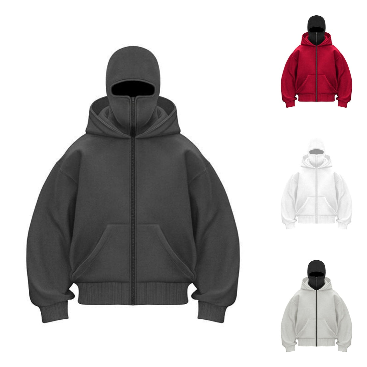 🔥Black-Friday-Mega-Angebot – 50 % Rabatt! Ninja Zip-Up Hoodie für Herren & Damen – Rundumschutz