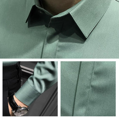 🎉2026 Neuheiten-Schnäppchenangebot✨Knitterfreies Button-Down-Hemd für Herren
