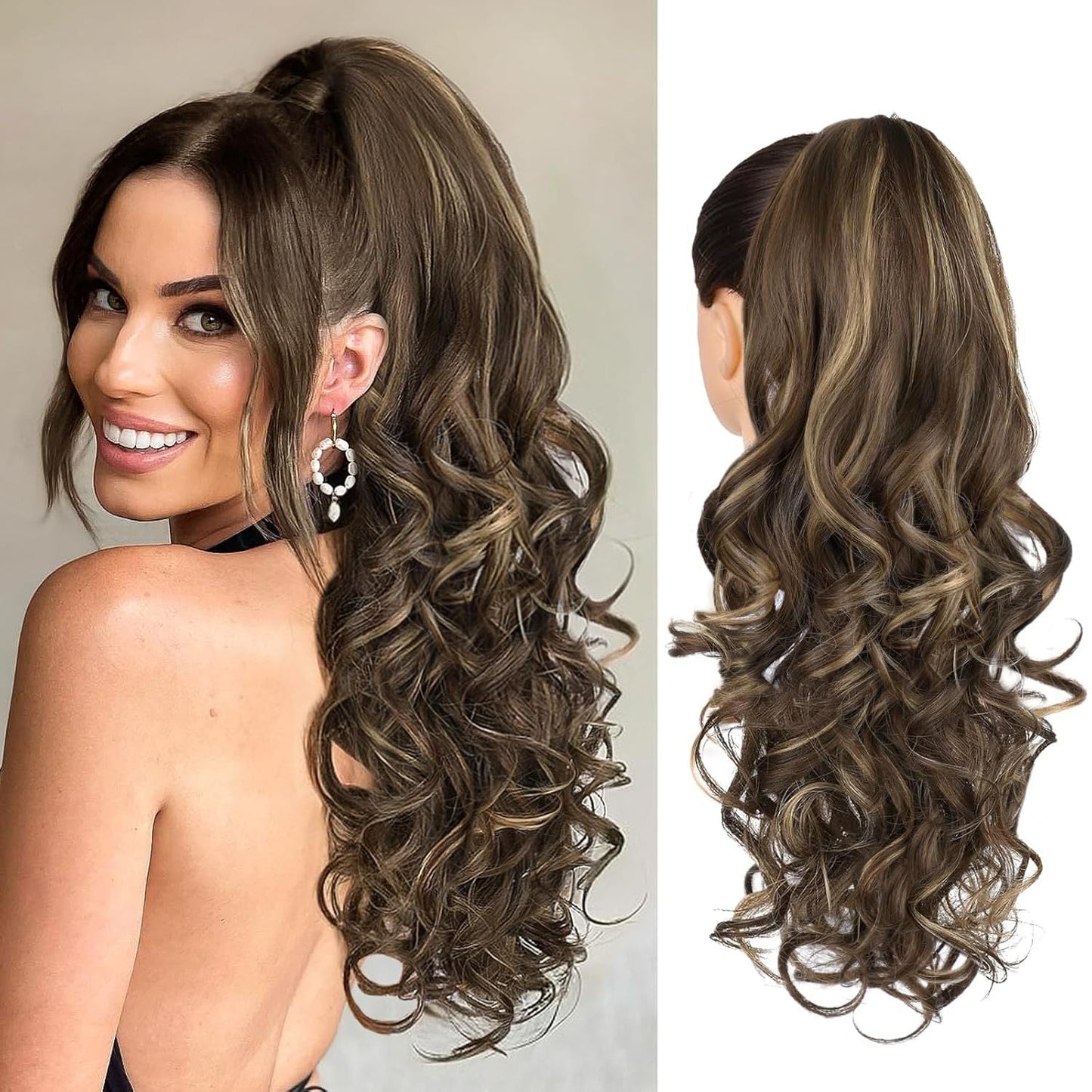 💜Zeitlich begrenzte Aktion 50 % Rabatt💜Clip-on-Haarverlängerung für welligen Pferdeschwanz