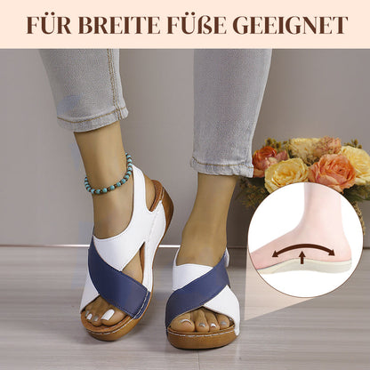 🏆 Der Bestseller ist wieder da! 👡 Super bequeme farbige Keilabsatz-Sandalen | Stil + bequemes Gehen den ganzen Tag ✨