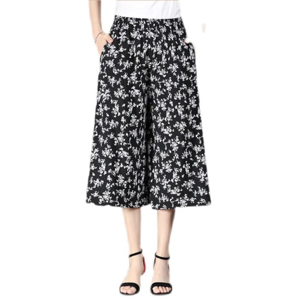 (🎁Hot Sale 2024 für das neue Jahr🎁-49 % RABATT) Damen Culottes aus Chiffon mit weitem Bein und hoher elastischer Taille