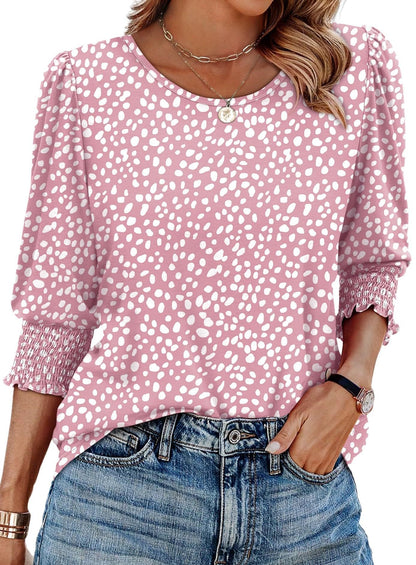 🔥 50% OFF | Women's 3/4 Sleeve Puff T-Shirt – Wrinkle-Resistant, Fresh All Day | Recommended by 3000+ Customers