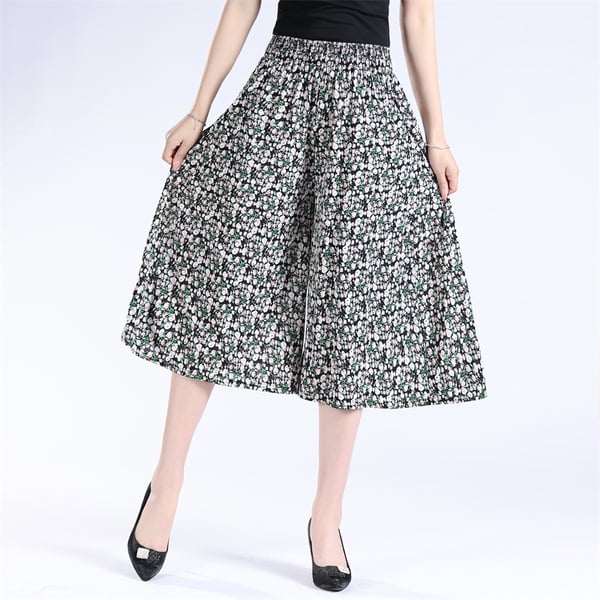 (🎁Hot Sale 2024 für das neue Jahr🎁-49 % RABATT) Damen Culottes aus Chiffon mit weitem Bein und hoher elastischer Taille