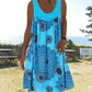 🔥Women Sommer O-Ausschnitt ärmelloses Kleid mit Druck