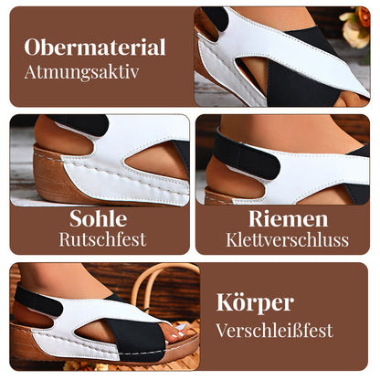 🏆 Der Bestseller ist wieder da! 👡 Super bequeme farbige Keilabsatz-Sandalen | Stil + bequemes Gehen den ganzen Tag ✨