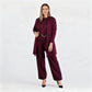 Elegantes 3-teiliges Set aus Longline-Cardigan, Top und Hose