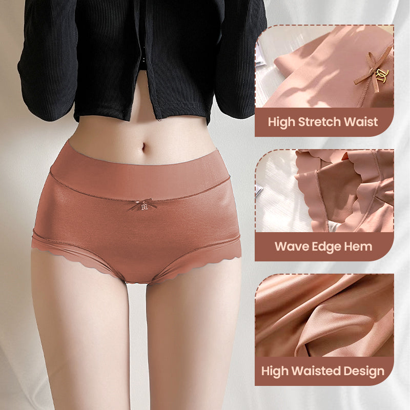 💥Kaufe 2, erhalte 1 kostenlos🥰Atmungsaktive Damen-Slips aus hochelastischem Satin mit Baumwollfutter, gesund, bequem und nahtlos