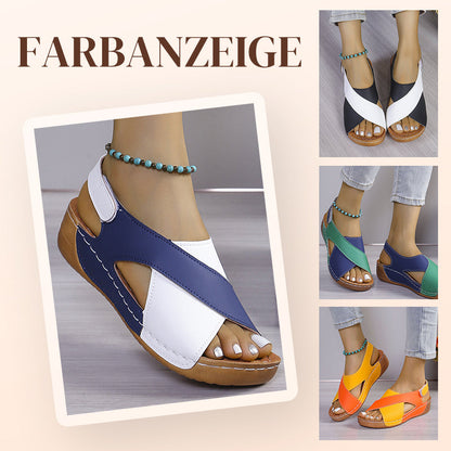 🏆 Der Bestseller ist wieder da! 👡 Super bequeme farbige Keilabsatz-Sandalen | Stil + bequemes Gehen den ganzen Tag ✨