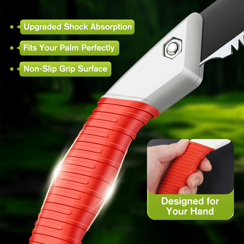 🌿 JETZT 50% RABATT! ⚡ Leichte und scharfe Universalsäge mit Scheide – SK5-Stahl, schneller Schnitt & ergonomischer Griff 🔪