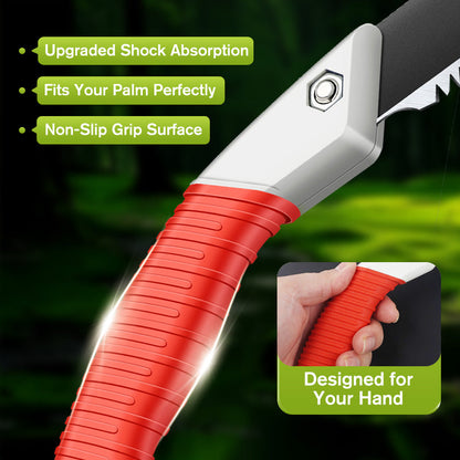 🌿 JETZT 50% RABATT! ⚡ Leichte und scharfe Universalsäge mit Scheide – SK5-Stahl, schneller Schnitt & ergonomischer Griff 🔪