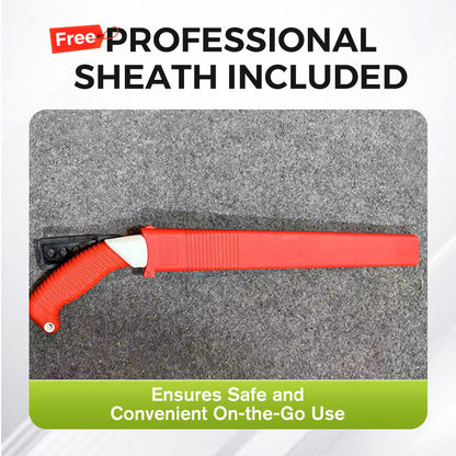🌿 JETZT 50% RABATT! ⚡ Leichte und scharfe Universalsäge mit Scheide – SK5-Stahl, schneller Schnitt & ergonomischer Griff 🔪