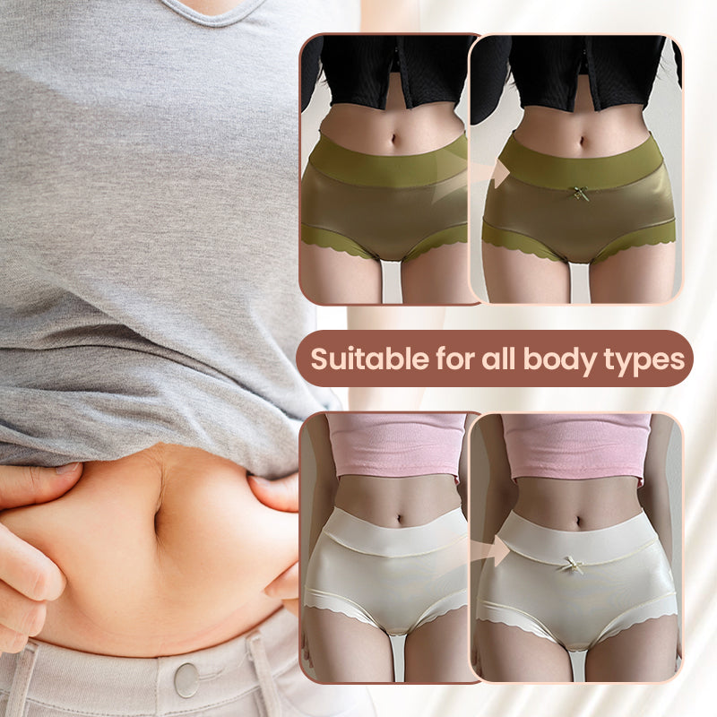 💥Kaufe 2, erhalte 1 kostenlos🥰Atmungsaktive Damen-Slips aus hochelastischem Satin mit Baumwollfutter, gesund, bequem und nahtlos