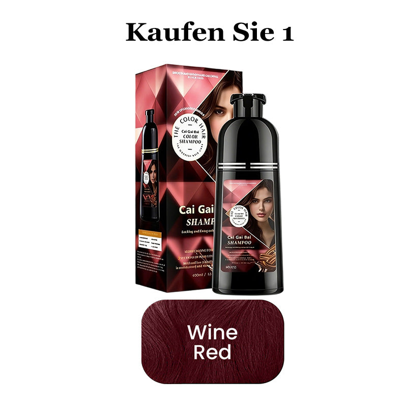 🍎 JETZT 50 % RABATT!✨3-in-1 Haarfärbe-Shampoo, Pflanzenextrakte für leuchtende