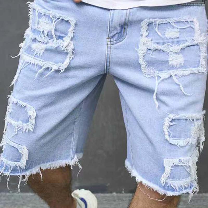 🩳 50% RABATT! 🔥 Herren-Ripped-Denim-Shorts mit Fransen-Details – Lässiger Look, Bequeme Passform & Perfekt Für Den Sommer ☀️
