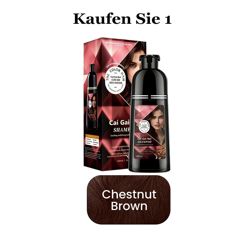 🍎 JETZT 50 % RABATT!✨3-in-1 Haarfärbe-Shampoo, Pflanzenextrakte für leuchtende