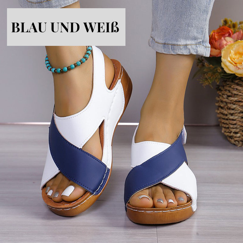 🏆 Der Bestseller ist wieder da! 👡 Super bequeme farbige Keilabsatz-Sandalen | Stil + bequemes Gehen den ganzen Tag ✨