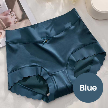 💥Kaufe 2, erhalte 1 kostenlos🥰Atmungsaktive Damen-Slips aus hochelastischem Satin mit Baumwollfutter, gesund, bequem und nahtlos