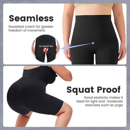 🔥 60% Rabatt – Nur kurze Zeit! ✨ Damen Hochtauch-Sporthose mit 2 Taschen: Feuchtigkeitsableitend & bauchkontrollierend 🏃‍♀️