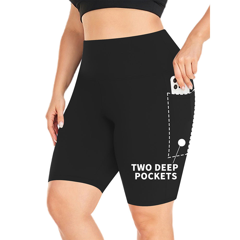 🔥 60% Rabatt – Nur kurze Zeit! ✨ Damen Hochtauch-Sporthose mit 2 Taschen: Feuchtigkeitsableitend & bauchkontrollierend 🏃‍♀️