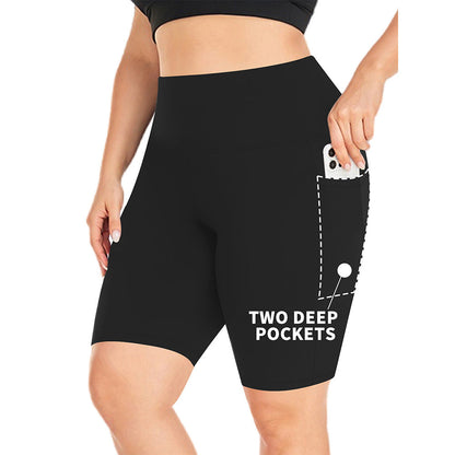 🔥 60% Rabatt – Nur kurze Zeit! ✨ Damen Hochtauch-Sporthose mit 2 Taschen: Feuchtigkeitsableitend & bauchkontrollierend 🏃‍♀️