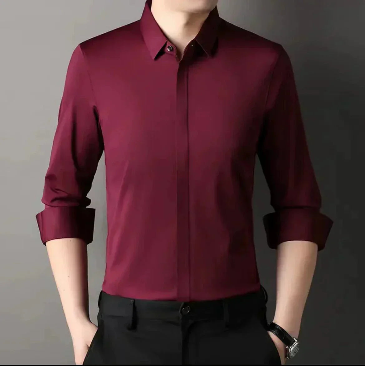 🎉2026 Neuheiten-Schnäppchenangebot✨Knitterfreies Button-Down-Hemd für Herren