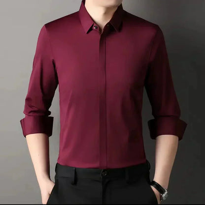 🎉2026 Neuheiten-Schnäppchenangebot✨Knitterfreies Button-Down-Hemd für Herren