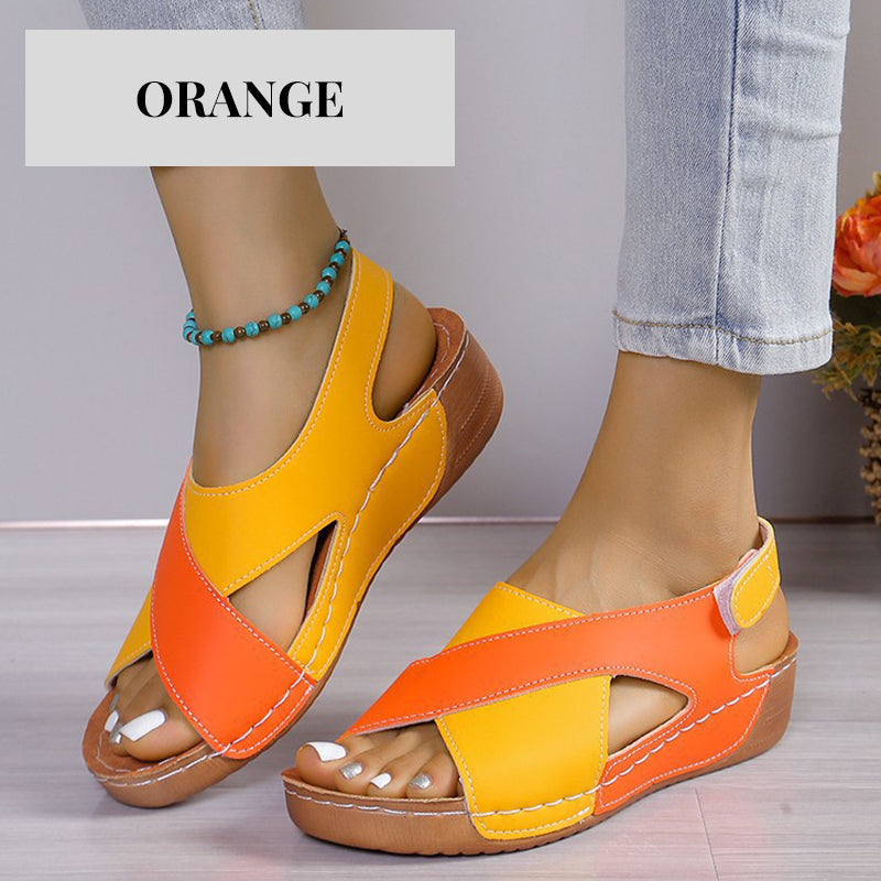 🏆 Der Bestseller ist wieder da! 👡 Super bequeme farbige Keilabsatz-Sandalen | Stil + bequemes Gehen den ganzen Tag ✨