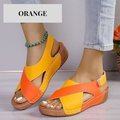 🏆 Der Bestseller ist wieder da! 👡 Super bequeme farbige Keilabsatz-Sandalen | Stil + bequemes Gehen den ganzen Tag ✨