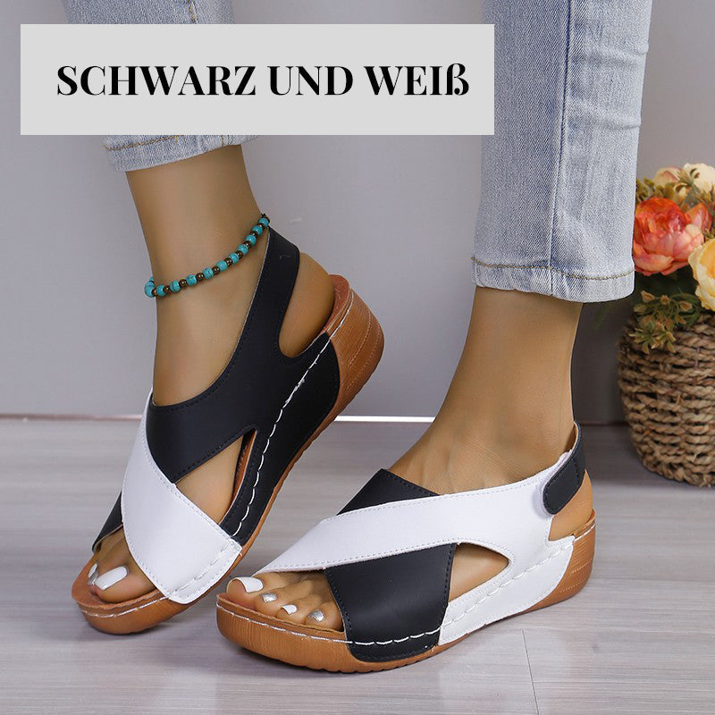 🏆 Der Bestseller ist wieder da! 👡 Super bequeme farbige Keilabsatz-Sandalen | Stil + bequemes Gehen den ganzen Tag ✨