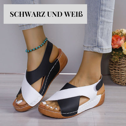 🏆 Der Bestseller ist wieder da! 👡 Super bequeme farbige Keilabsatz-Sandalen | Stil + bequemes Gehen den ganzen Tag ✨