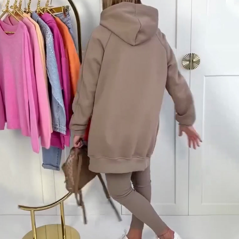 🔥Gegen-Saison-Schlussverkauf: 50 %! ⏰🏷️Stilvolles Hoodie- und Hosenset für Damen