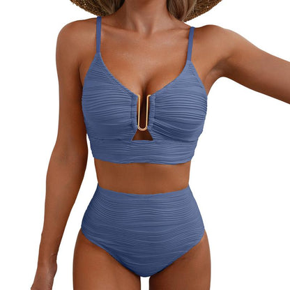 💥Strand-Hit✨Damen Push-Up Bikini mit hoher Taille