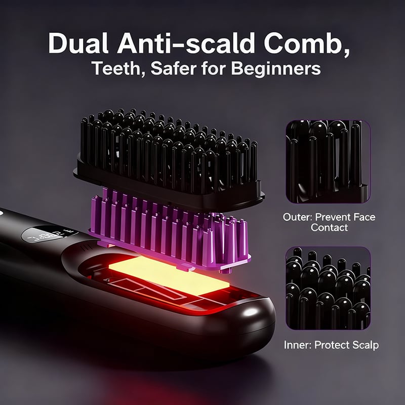 💖NUR NOCH 49 % RABATT💖 2-in-1-Haarglätter und kabelloser Haarglätter mit LED-Anzeige
