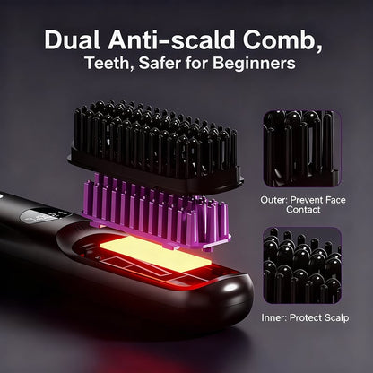 💖NUR NOCH 49 % RABATT💖 2-in-1-Haarglätter und kabelloser Haarglätter mit LED-Anzeige