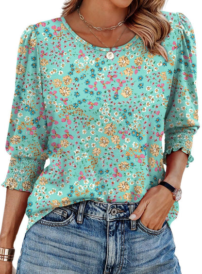 🔥 50% OFF | Women's 3/4 Sleeve Puff T-Shirt – Wrinkle-Resistant, Fresh All Day | Recommended by 3000+ Customers