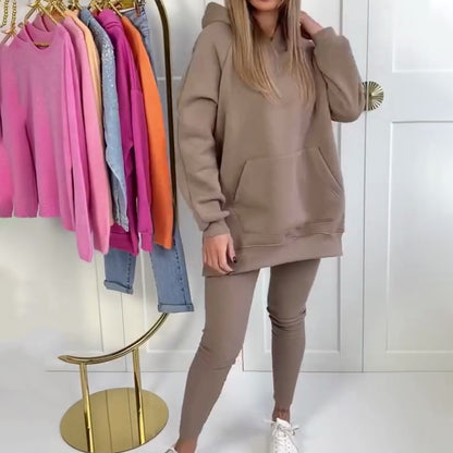 🔥Gegen-Saison-Schlussverkauf: 50 %! ⏰🏷️Stilvolles Hoodie- und Hosenset für Damen