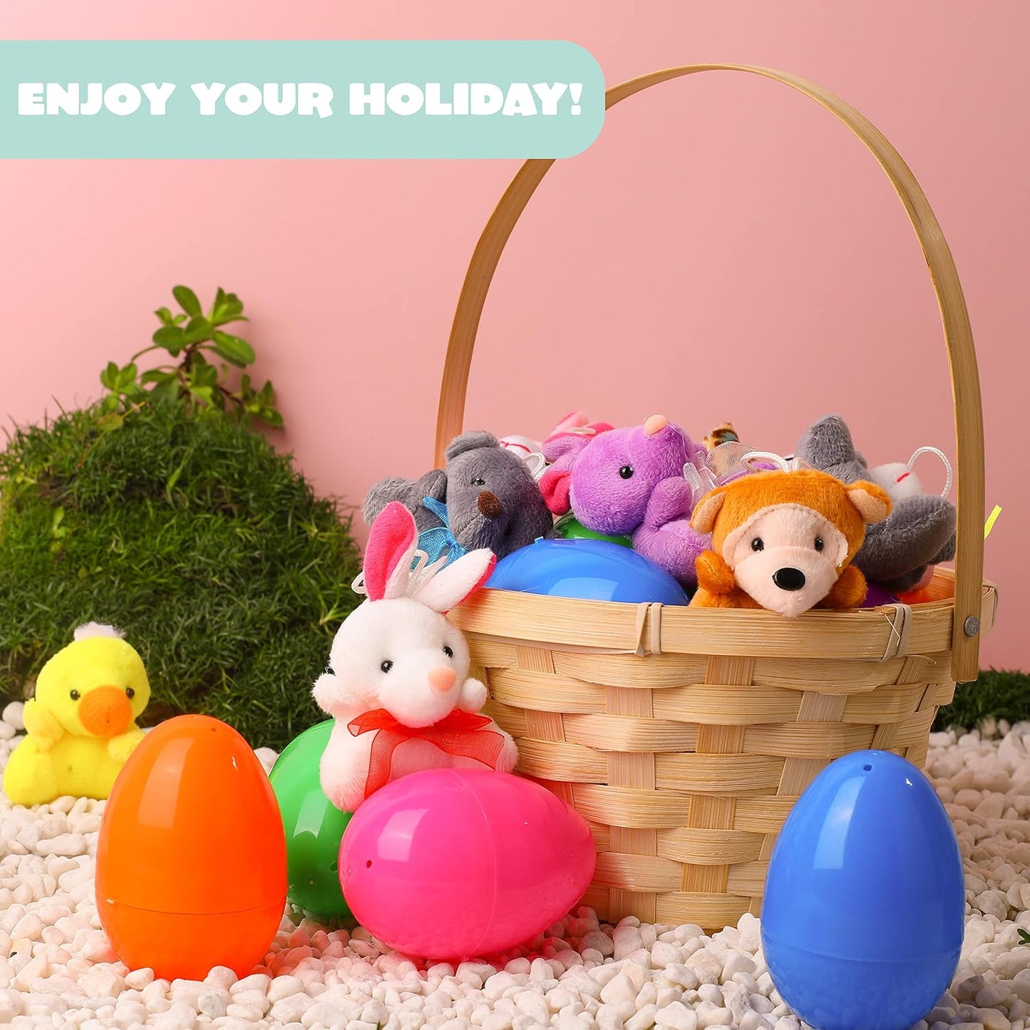 💎 50% RABATT! 💎 Tierischer Schlüsselanhänger im Ei – 12/24/36 Mini-Plüschtiere in bunten Ostereiern, ohne Süßigkeiten 🐣🐰