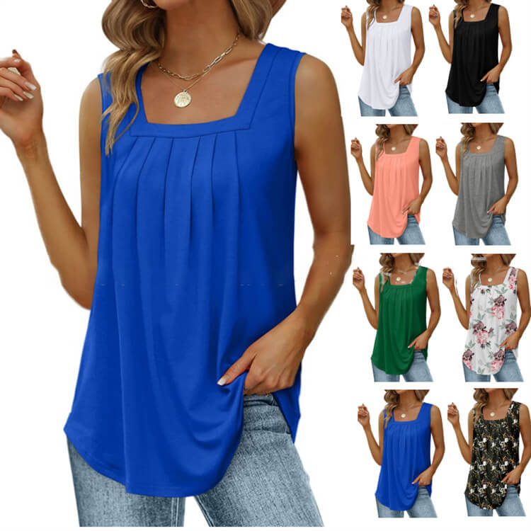 🔥57% Rabatt!🌸Blumen-Camisole mit quadratischem Ausschnitt – Boho-Stil, seitlicher Schlitz, leicht & luftig ✨