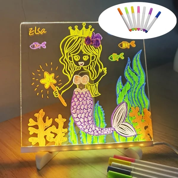 ✨Letzte Woche zum Sonderpreis: € 18.99 !!⏳🎨Leuchtende LED-Zeichentafel für Kinder