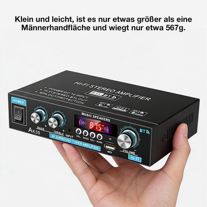 Audioverstärker 2-Kanal 600W Mini HIFI Digital Bluetooth Verstärker mit FM-Radio